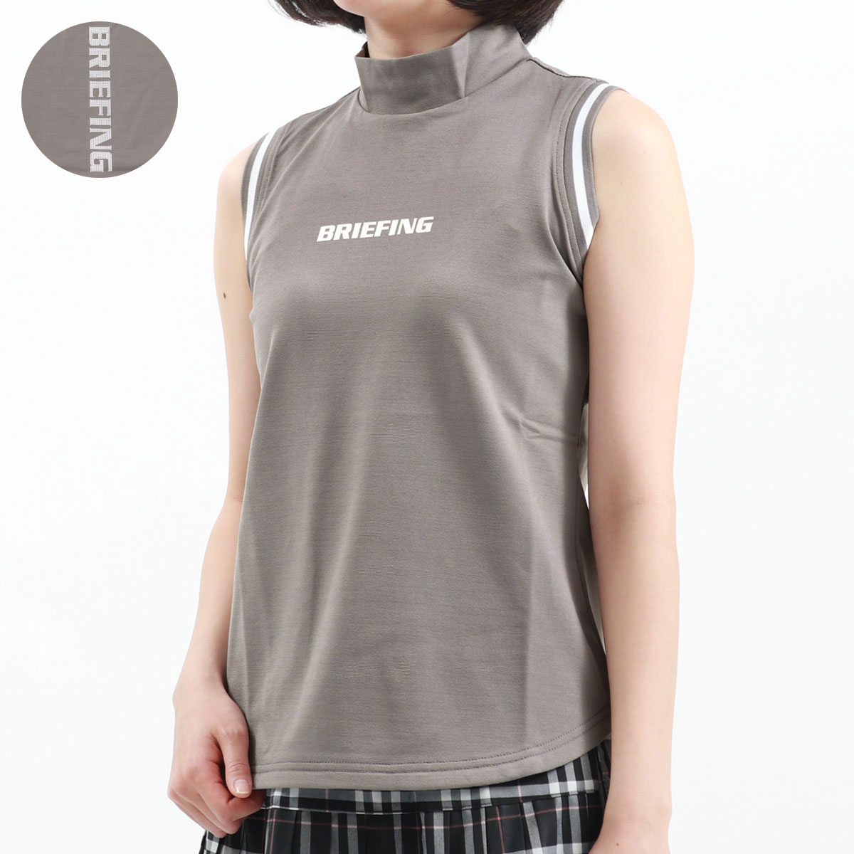 セール20%OFF 日本正規品 ブリーフィング ゴルフ ウェア レディース BRIEFING GOLF ノースリーブ WOMENS TOUR NO  SLEEVE HIGH NECK ゴルフウェア BBG221W04