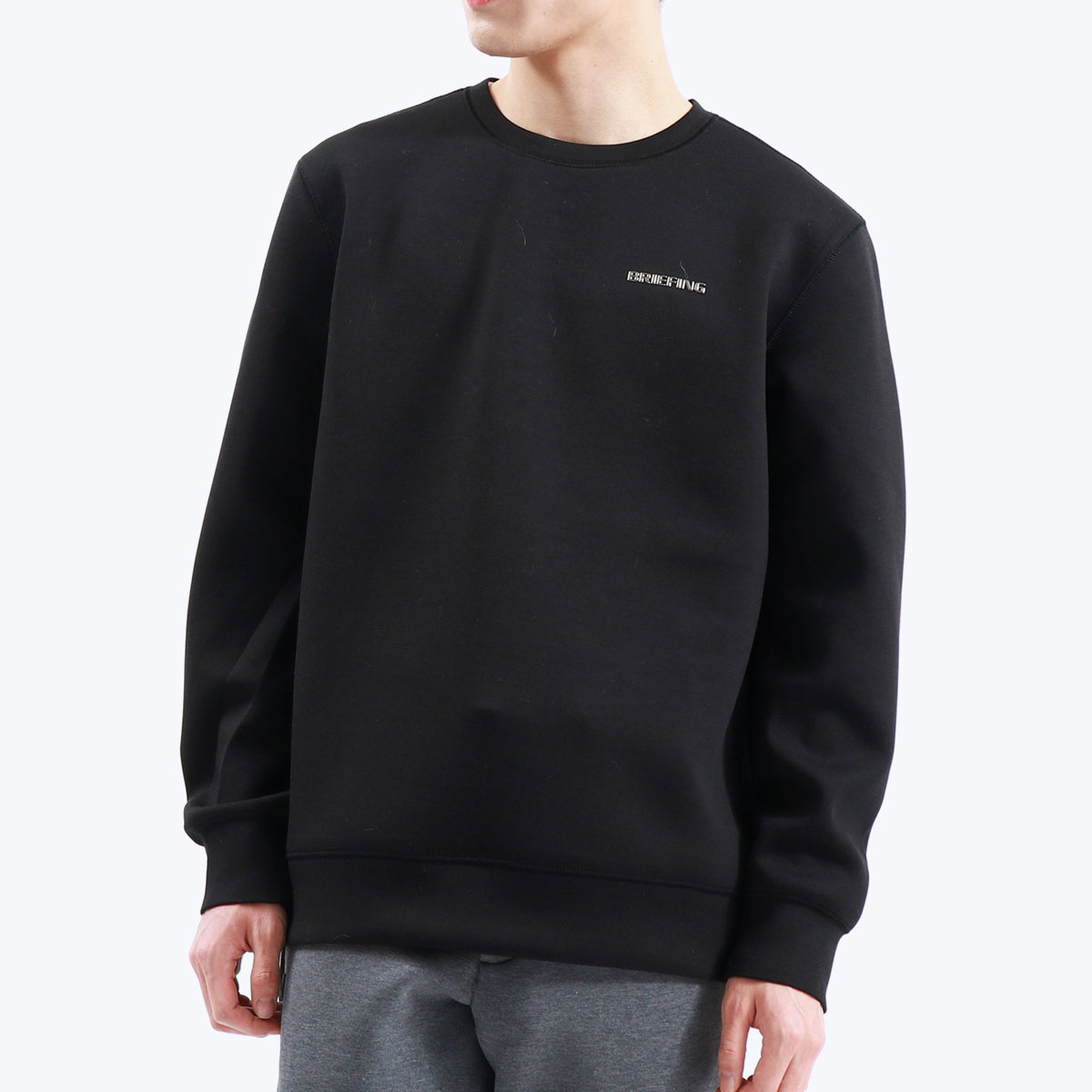 セール20%OFF 日本正規品 ブリーフィング ゴルフ ウェア BRIEFING GOLF MENS WARM 3D LOGO CREW NECK  クルーネック メンズ 長袖 厚手 秋冬 BRG223M49