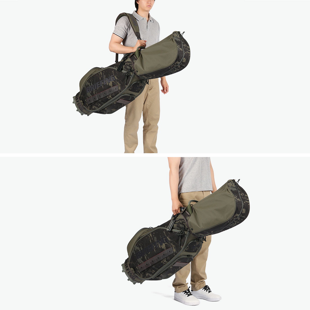 BRIEFING GOLF ブリーフィング ゴルフ キャディバッグ 4分割 ナイロン