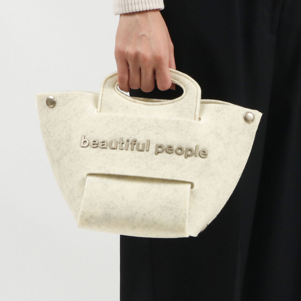 ビューティフルピープル トートバッグ beautiful people レディース ブランド 小さめ recycled felt assemble  bag 日本製 7135611963