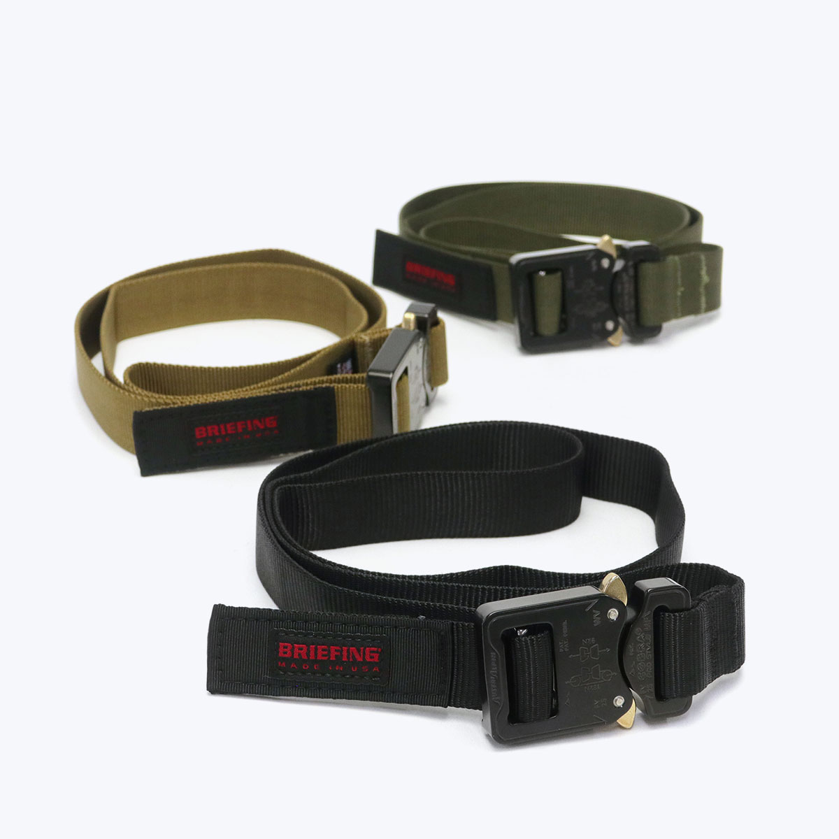 最大44%★5/19限定 日本正規品 ブリーフィング ベルト BRIEFING COBRA buckle belt MADE IN USA  COLLECTION ガチャベルト 軽量 ナイロン メンズ BRA221G04