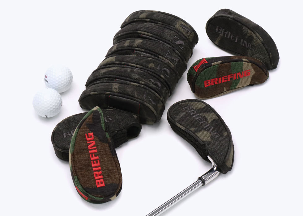 ゴルフ ヘッドカバー 10枚セット 番手付き アイアン 保護 耐久性 黒