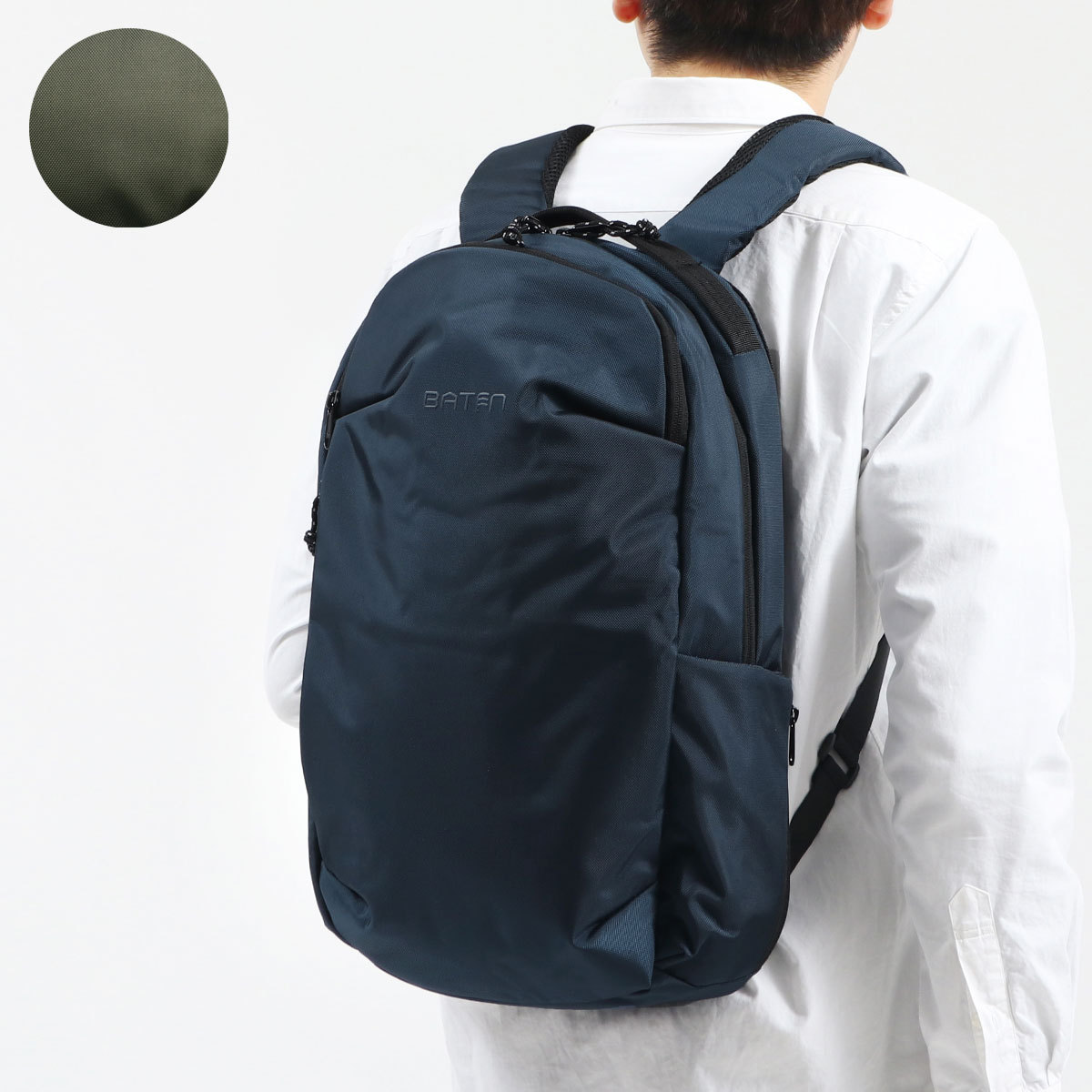 最大40%★5/15限定 バテン リュック BATEN BTN SLIM スリム 小さめ A4 17L ノートPC ビジネス 通勤 通学 アウトドア 軽量感 撥水 メンズ レディース BAB-09100｜galleria-onlineshop｜03