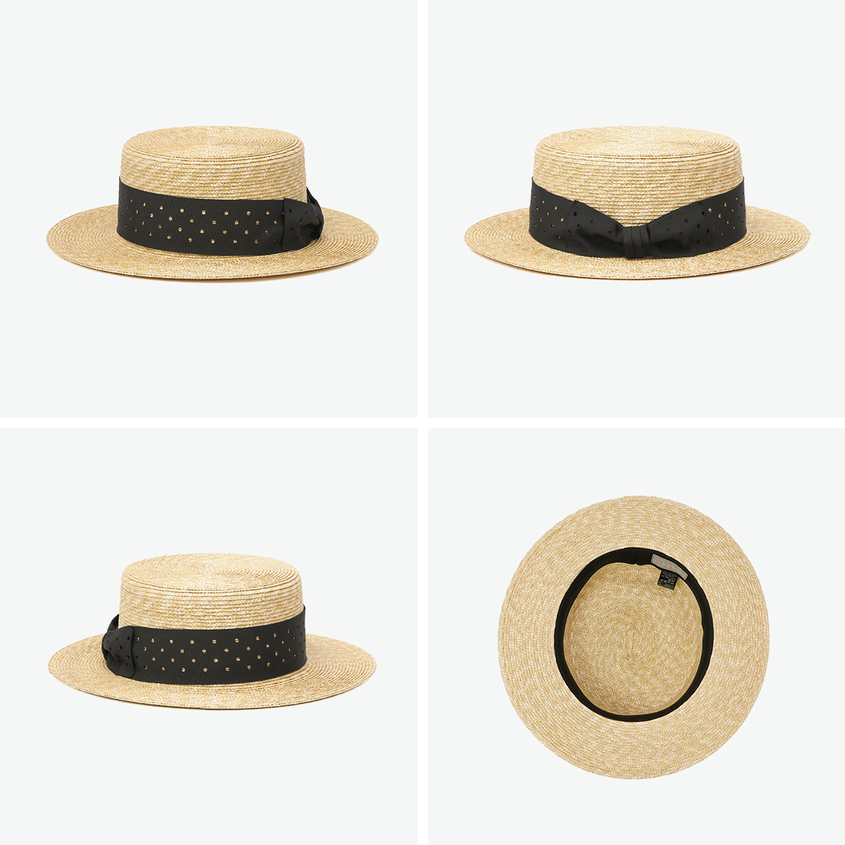 カシラ CA4LA カンカン帽 麦わら帽子 ストローハット 新品