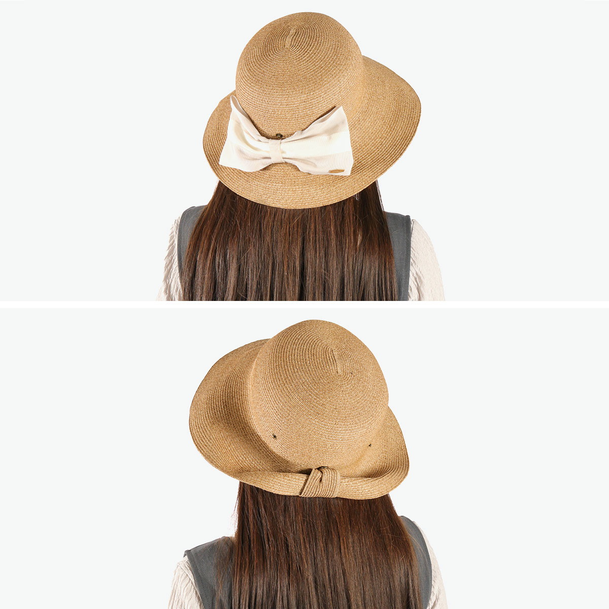 美品.CA4LA カシラ BETTY3 サマーハット リボン　タック 美品.CA4LA カシラ BETTY3 サマーハット リボン タック - メルカリ