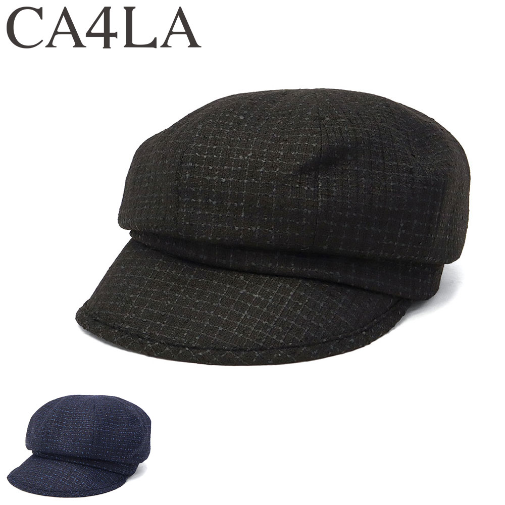 新品　小林麻耶　さん着　CA4LA ウール　キャスケット 帽子　ブラック　日本製 CA4LA（カシラ） 最大42%☆6/17限定 キャスケット レディース 帽子
