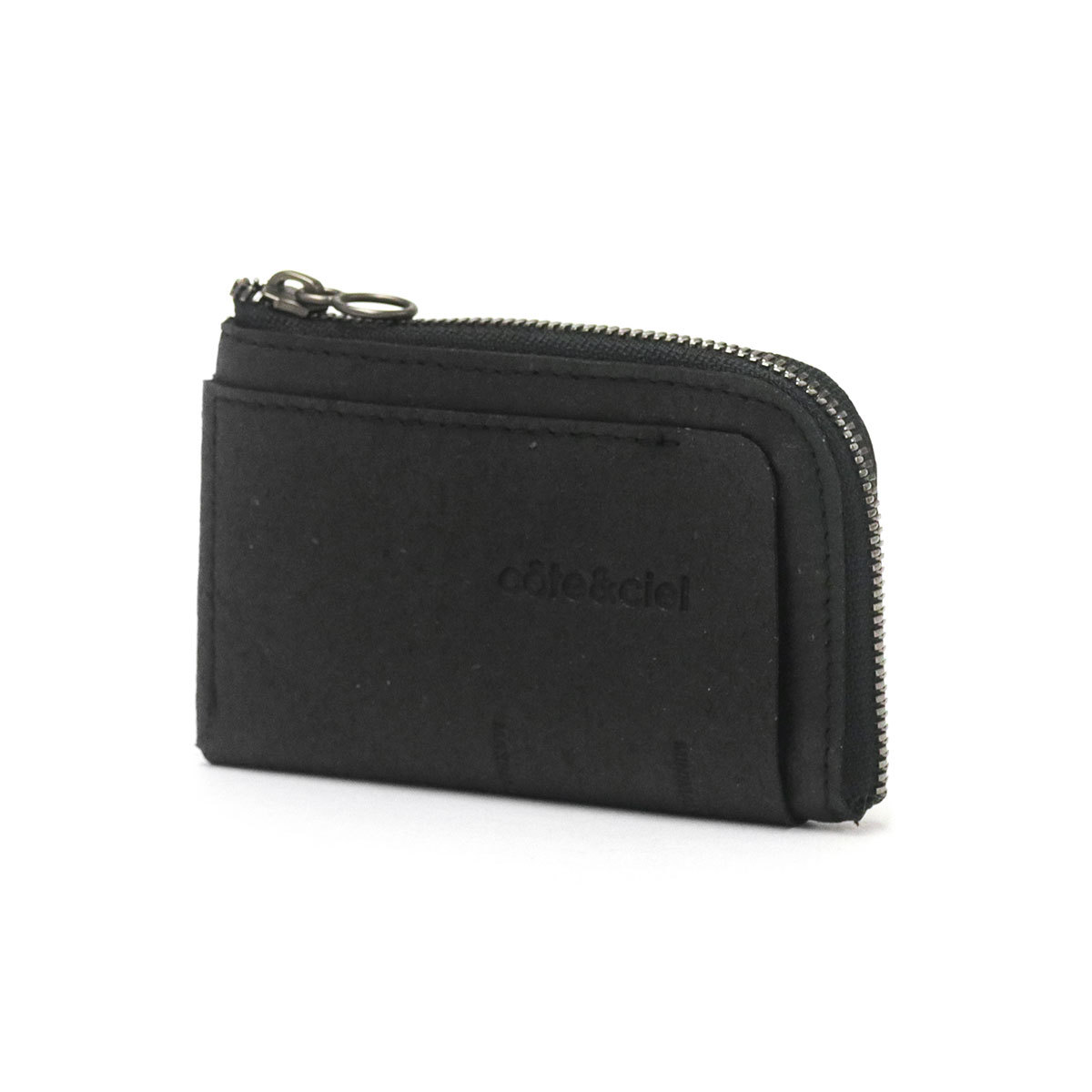 【新品】Cote&Cielコートエシエル　ミニ　財布　wallet ZIPPERED WALLET L PETITS BLACK côte&ciel Official