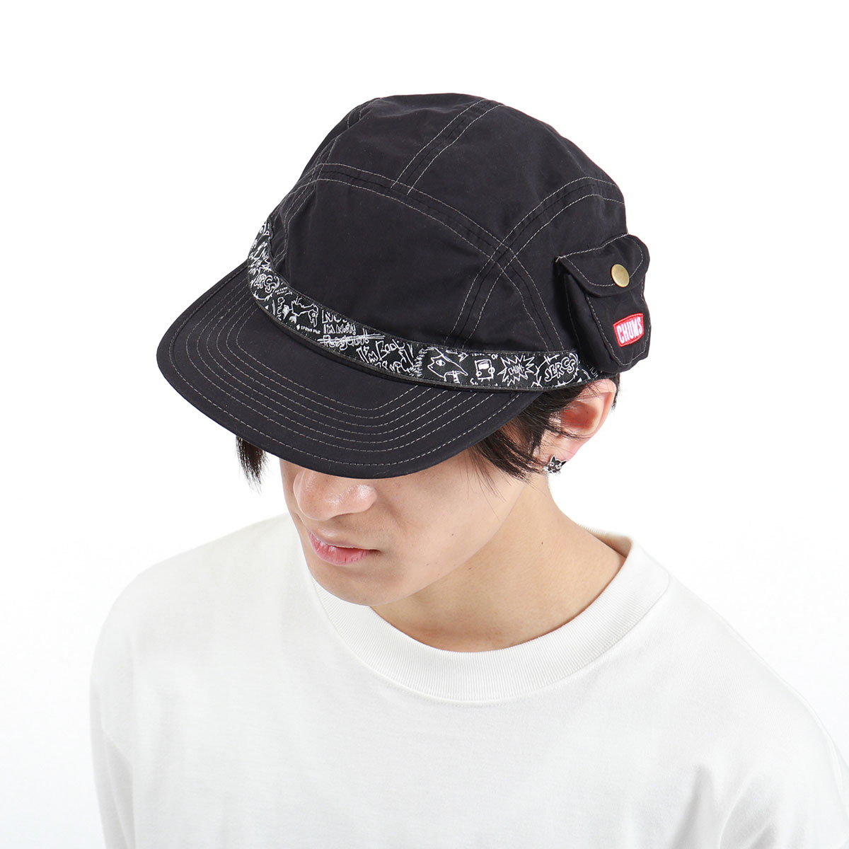 最大31%★4/7限定 日本正規品 チャムス キャップ CHUMS フェスキャップ Fes Cap 帽子 ロゴ 刺繍 ポケット付き メンズ レディース  ユニセックス CH05-1284