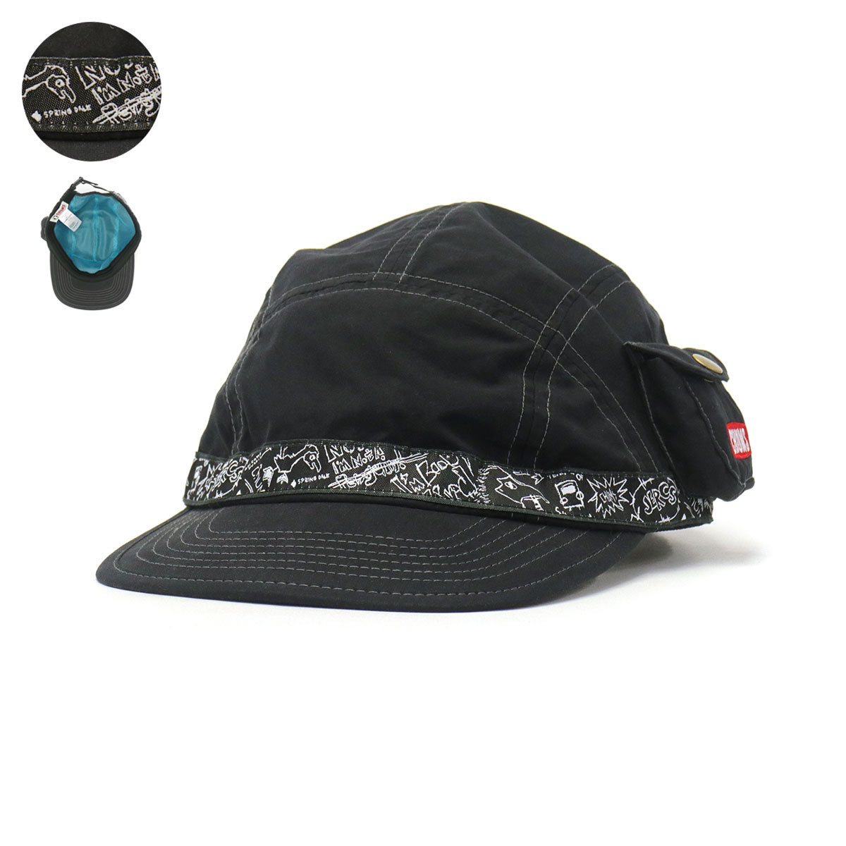 日本正規品 チャムス キャップ CHUMS フェスキャップ Fes Cap 帽子 ロゴ 刺繍 ポケット付き メンズ レディース ユニセックス  CH05-1284