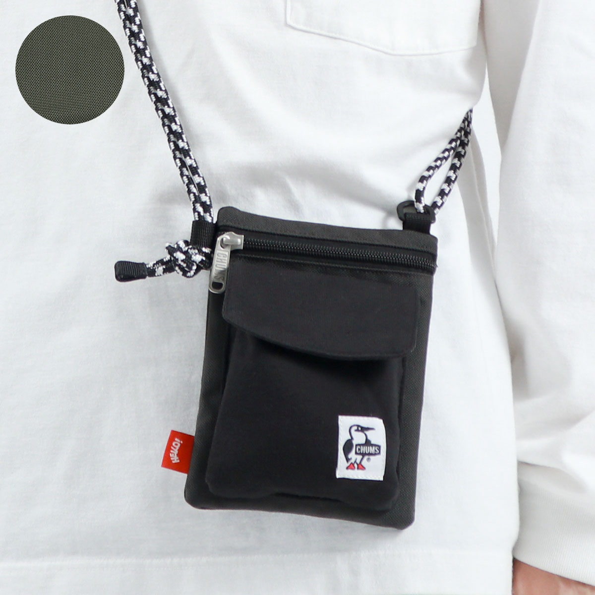 最大31%★4/7限定 日本正規品 チャムス ショルダーバッグ CHUMS ポケットポーチスウェットナイロン Pocket Pouch Sweat  Nylon メンズ レディース CH60-3279