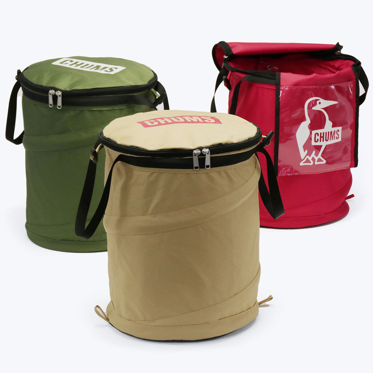 日本正規品 チャムス ゴミ箱 CHUMS Logo Pop Up Trash Can チャムスロゴポップアップトラッシュカン キャンプ 20L  ダストボックス CH60-3525