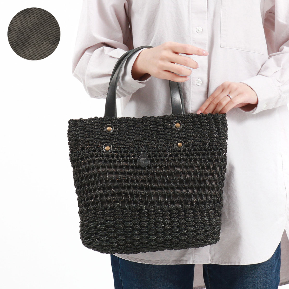 最大40%★6/5限定 クレドラン かごバッグ CLEDRAN HAND＆WORKS OPEN WORK BASKET カゴバッグ トートバッグ かご バッグ トート A5 レディース CL-3379｜galleria-onlineshop｜04