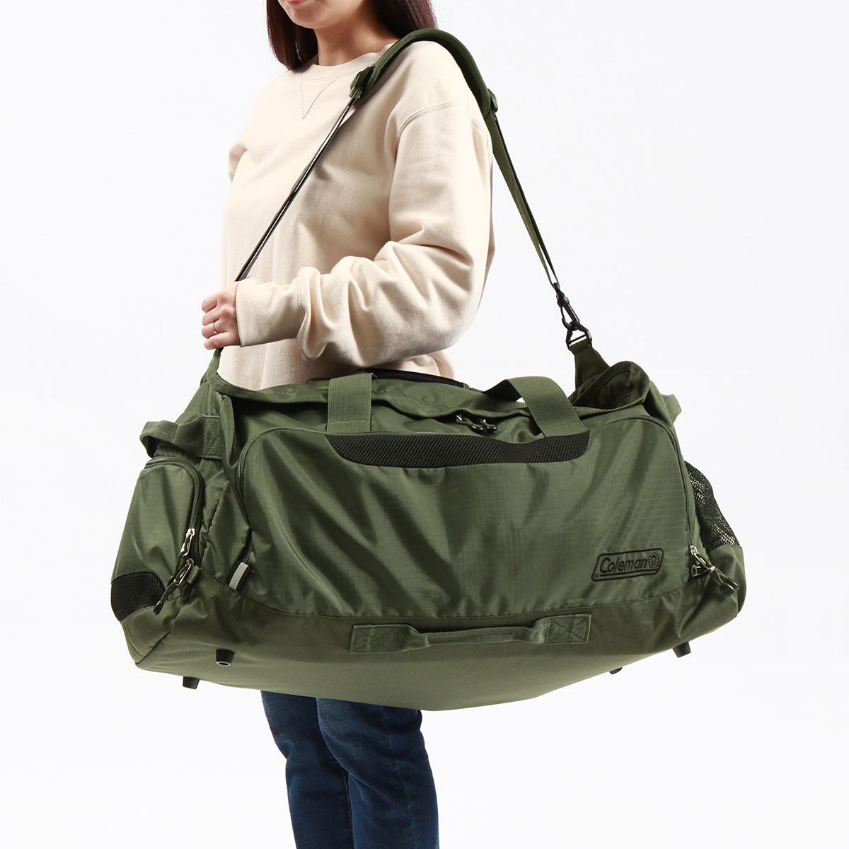 最大42%★12/21.22限定 公認販売店 コールマン ボストンバッグ Coleman ボストンバッグLG TRAVEL BOSTON BAG LG  2WAY 80L 6泊 7泊 メンズ レディース CBD4111