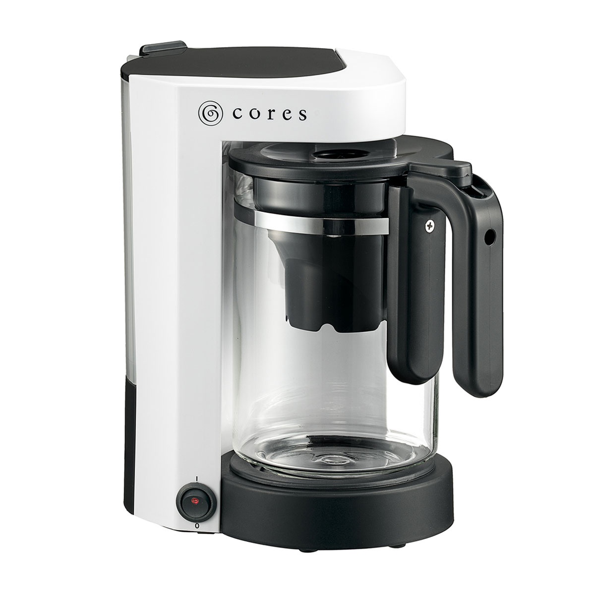 最大40%★4/7限定 正規品1年保証 コレス コーヒーメーカー Cores 5カップコーヒーメーカー ゴールドフィルター ティーサーバー  フィルター付き C302WH