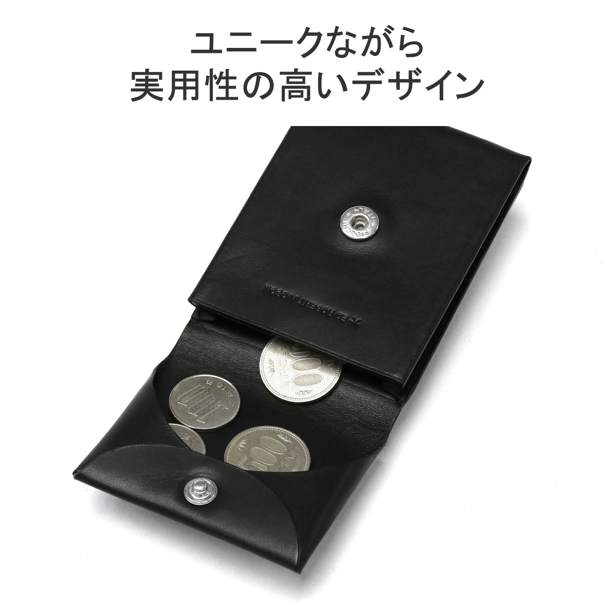 エドロバートジャドソン 財布 ED ROBERT JUDSON HUGHES COIL SPRING MONEY CLIP & COIN  マネークリップ 小銭入れ コインケース ミニ 本革 革