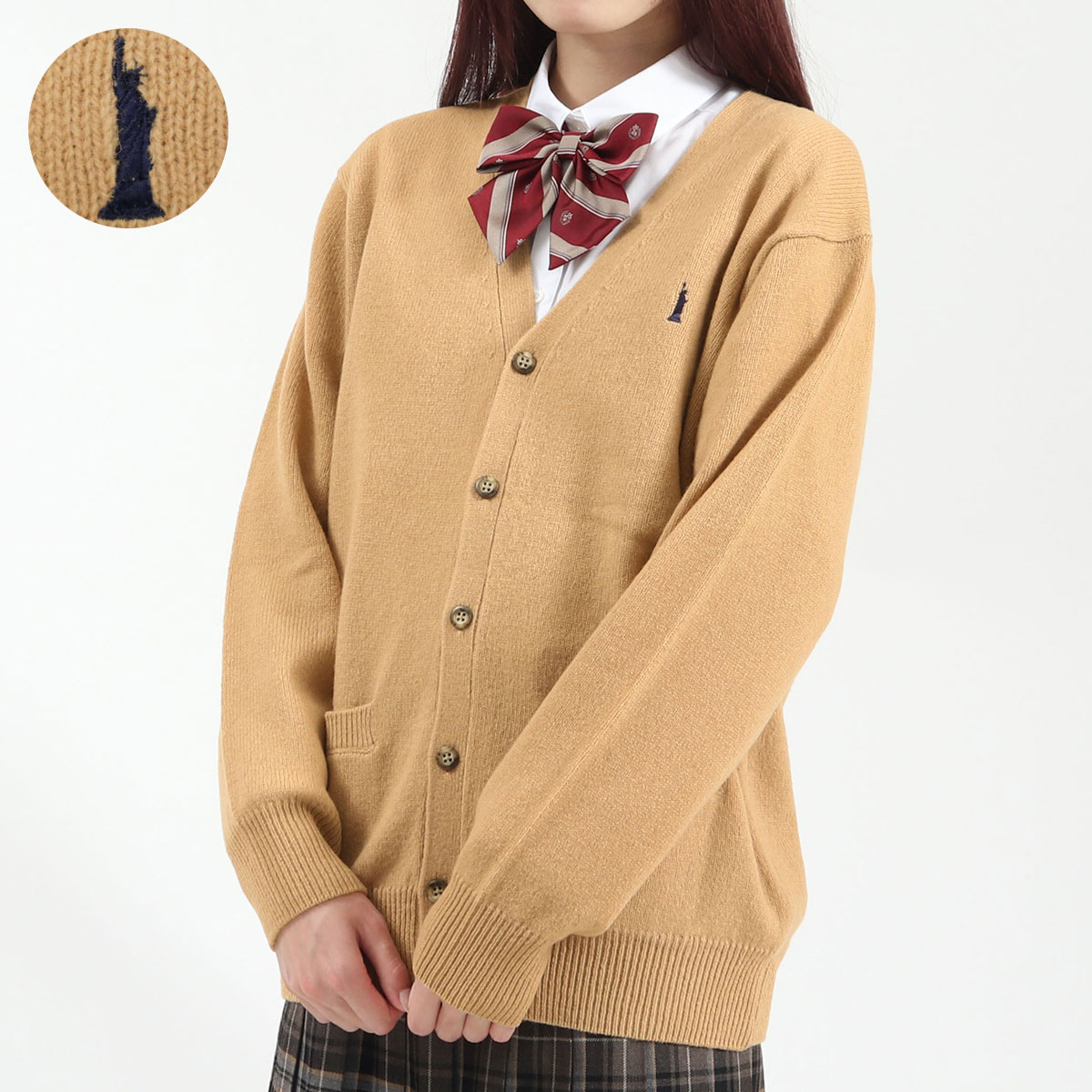 最大31%★4/9限定 イーストボーイ カーディガン レディース 秋 冬 EASTBOY スクールカーディガン 制服 高校生 中学生 女子 ウール  ニット 定番 2206503