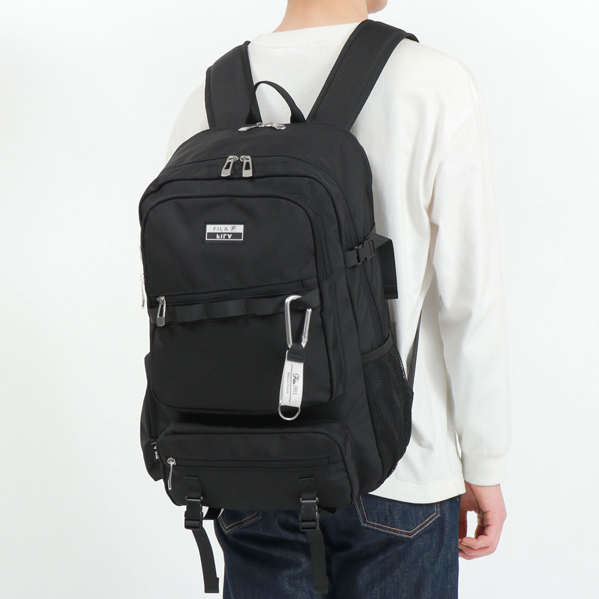 フィラ リュック 通学 FILA ユニバース デイパック 30L リュックサック 大容量 2層 A4 B4 PC ノートPC 撥水 抗菌 学生 中学生 高校生 7765｜galleria-onlineshop｜02