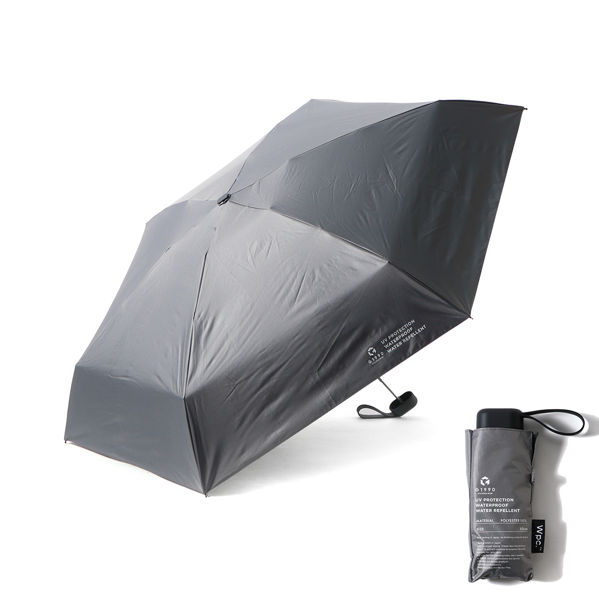 ジーイチキュウキュウゼロ 折りたたみ傘 G1990 Wpc 日傘 晴雨兼用 53cm 完全遮光 メン...
