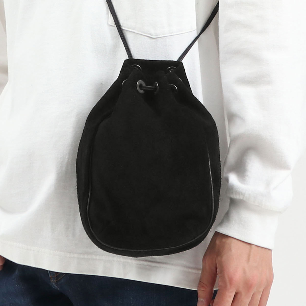 最大41%★5/29限定 ホーボー ショルダーバッグ hobo 巾着バッグ COW LEATHER DRAWSTRING BAG 本革 ショルダー  斜めがけ 軽量 メンズ レディース HB-BG3310