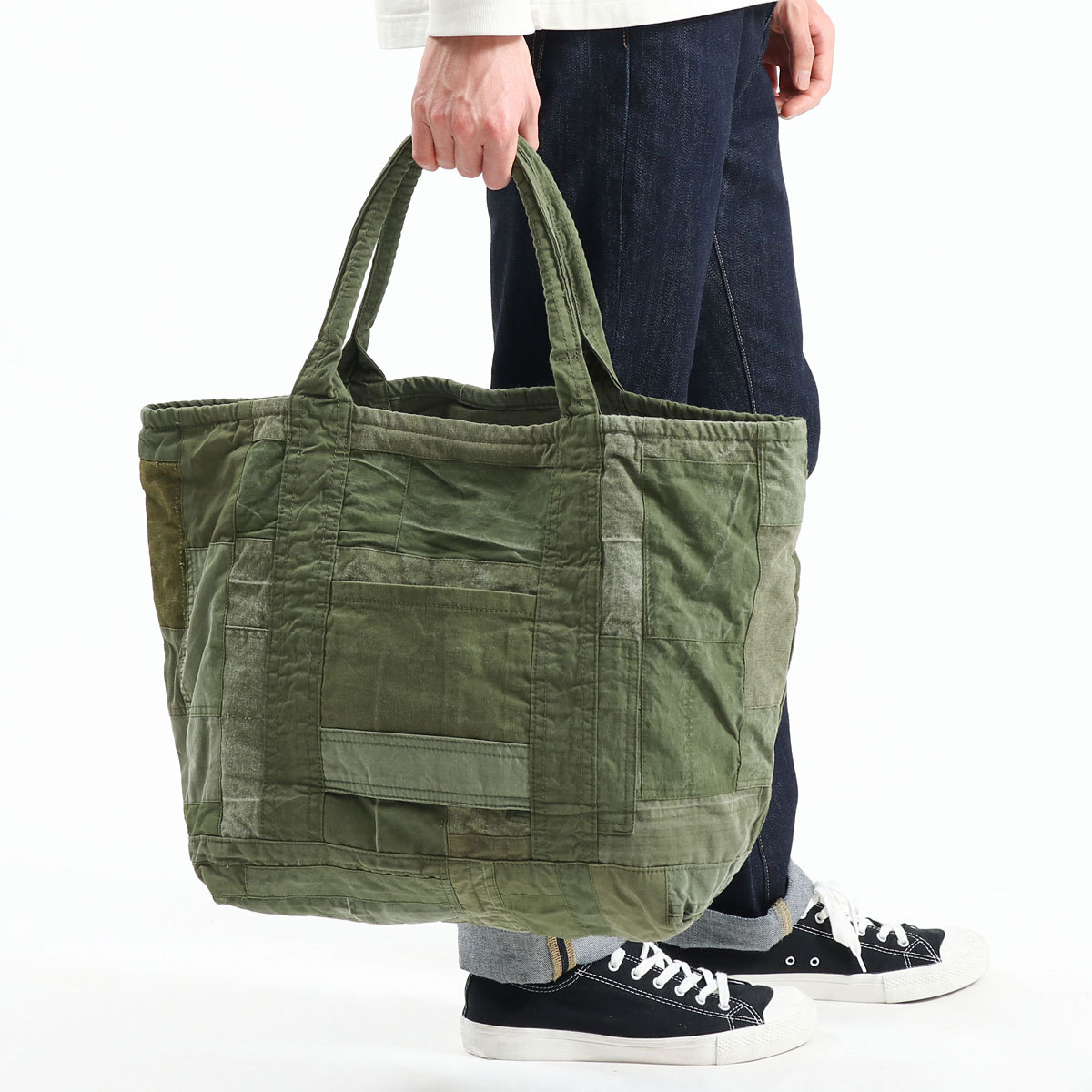 ホーボー トートバッグ hobo CARRY-ALL TOTE L UPCYCLED US ARMY CLOTH 