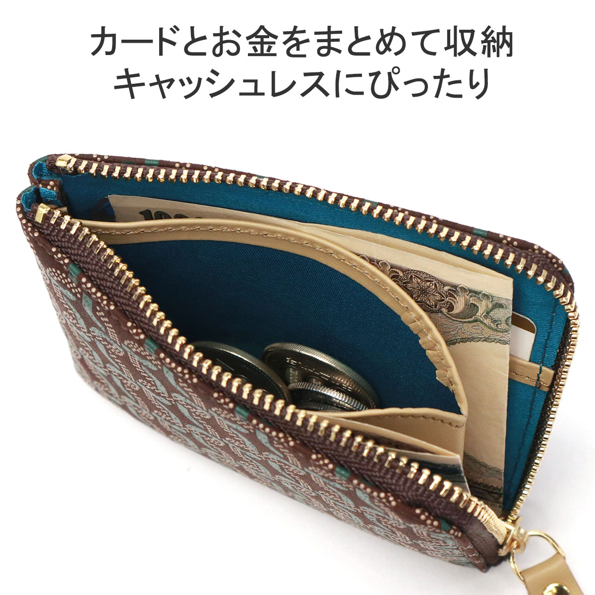 新品未使用品 印傳屋 影格子 小銭入れ F小銭入11［そよか］：印傳屋公式オンラインショップ｜INDEN-YA