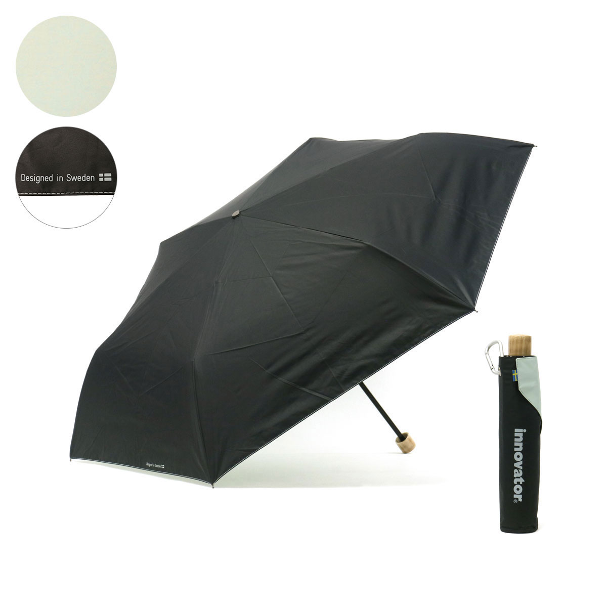 日本正規品 イノベーター 傘 innovator 折りたたみ傘 折り畳み傘 60cm 晴雨兼用ワイド折りたたみ傘 メンズ レディース IN-60M｜galleria-onlineshop｜02