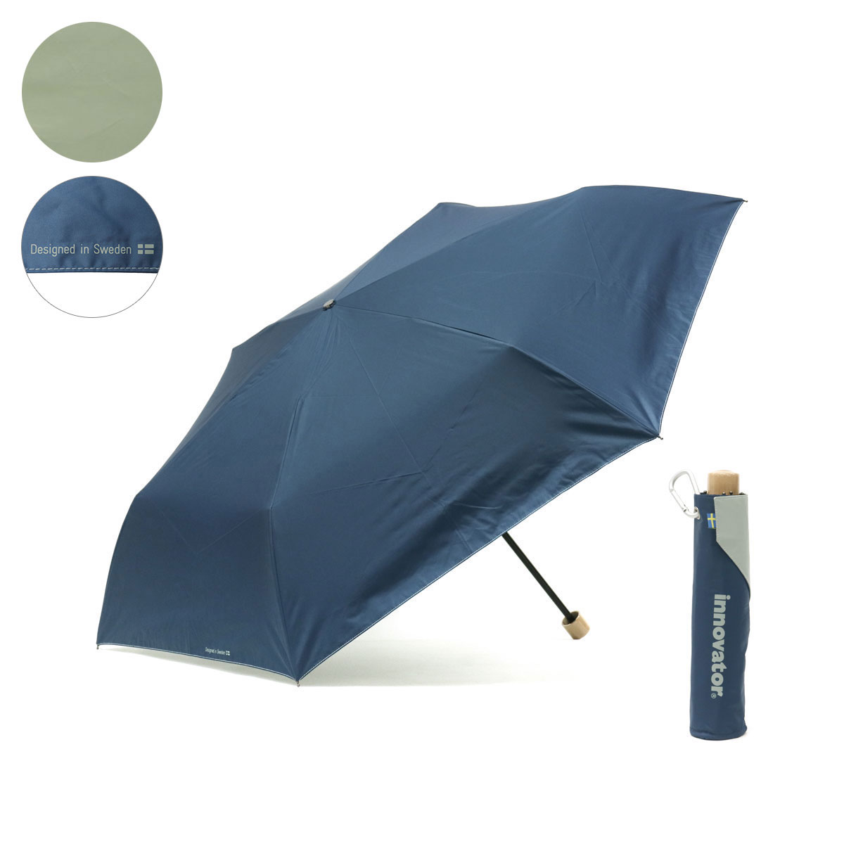 日本正規品 イノベーター 傘 innovator 折りたたみ傘 折り畳み傘 60cm 晴雨兼用ワイド折りたたみ傘 メンズ レディース IN-60M｜galleria-onlineshop｜09