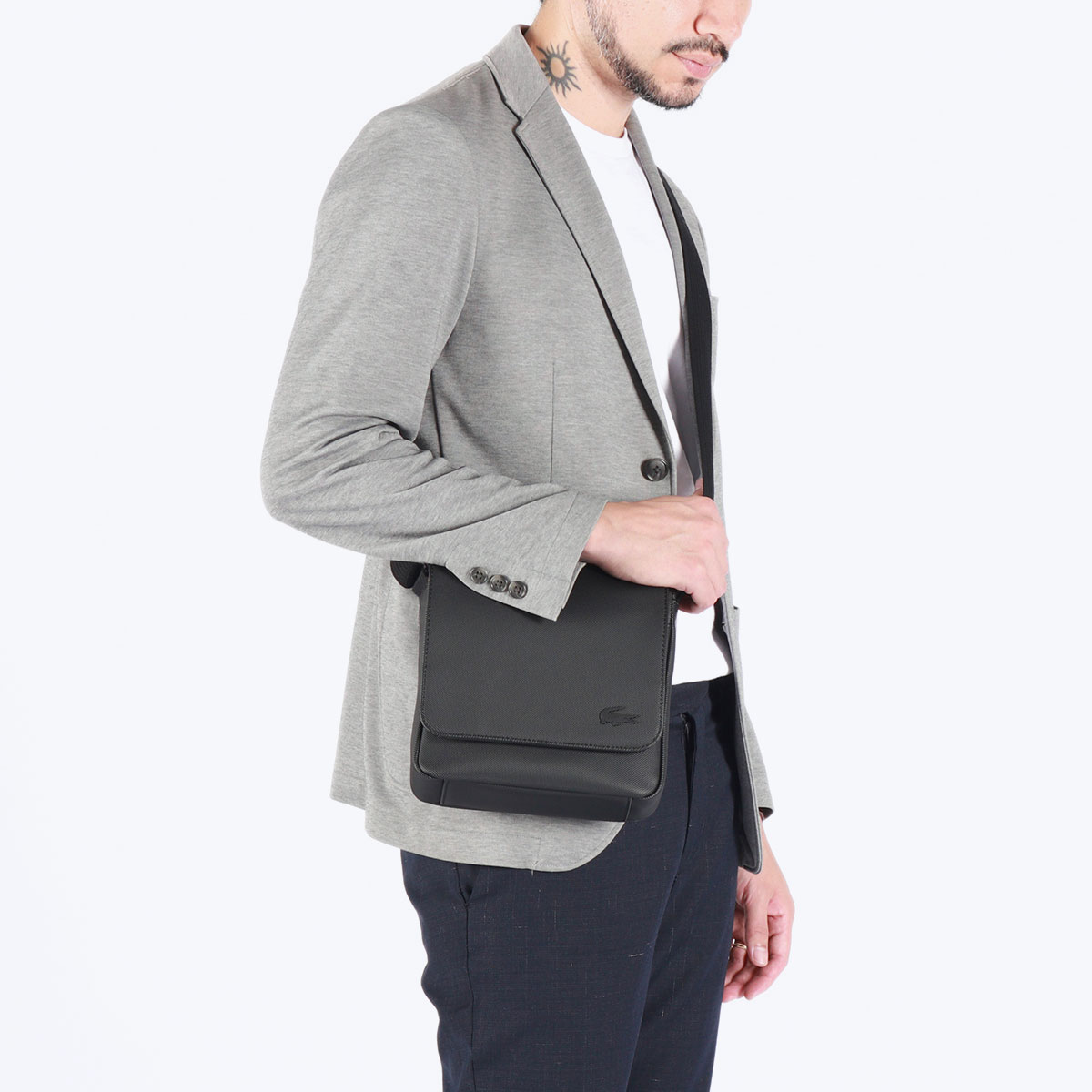 LACOSTE 最大42%☆4/24限定 ラコステ ショルダーバッグ メンズ