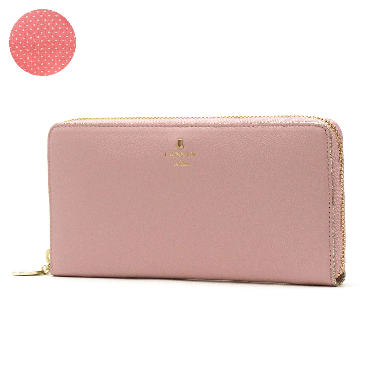 新品・未使用✨ランバンオンブルー メラニーラウンドファスナー シボ革 長財布 メラニー ラウンドファスナーレザー長財布|LANVIN en Bleu