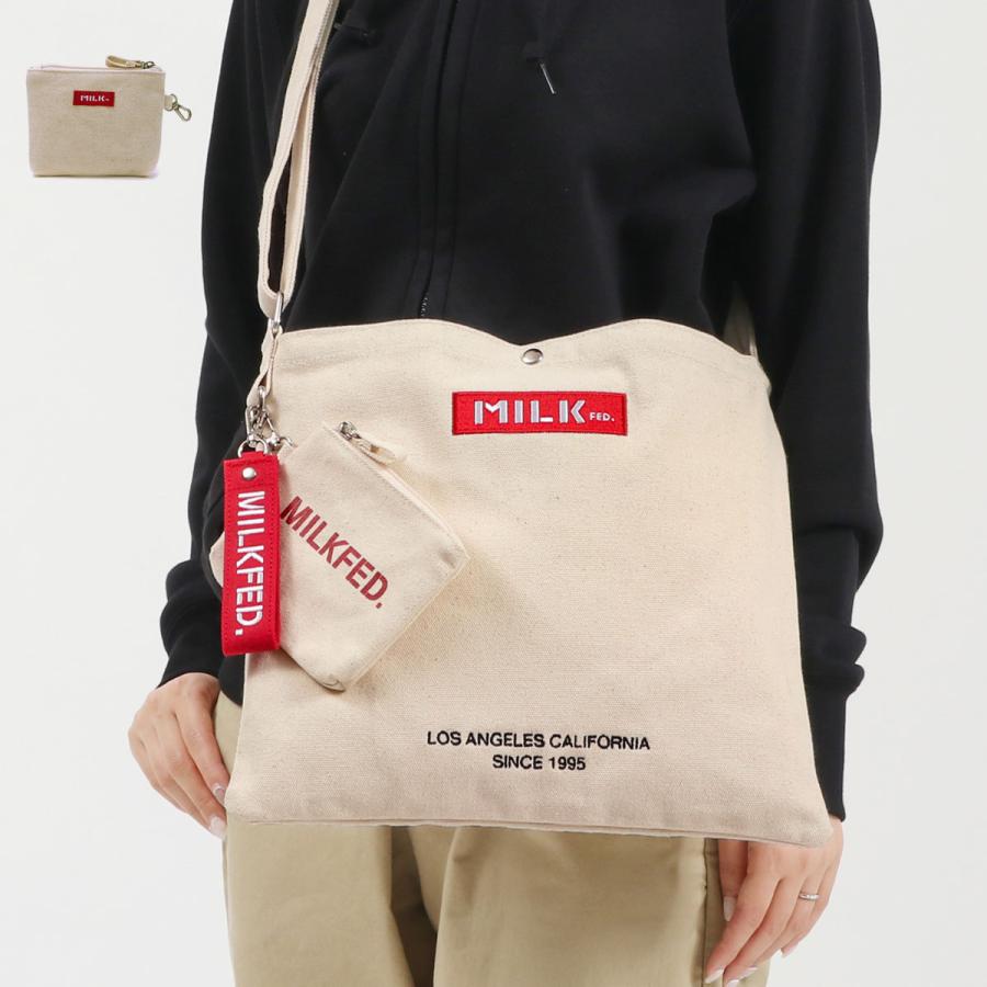 セール30％OFF ミルクフェド サコッシュ MILKFED. CANVAS SACOCHE W/POUCH MINI キャンバスサコッシュ ショルダーバッグ 斜め掛け A4 レディース 103212053014｜galleria-onlineshop｜07