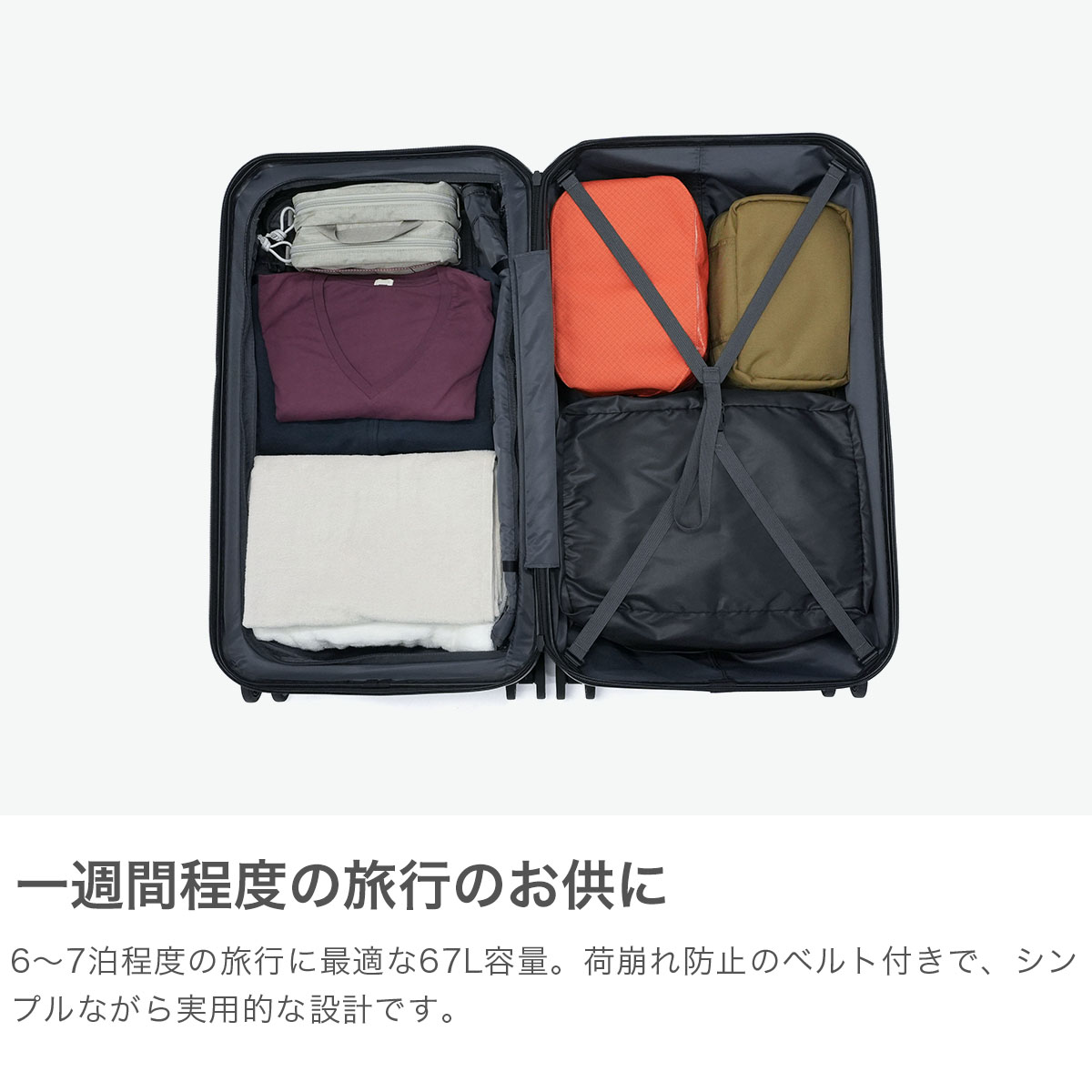 正規品1年保証 MONOLITH スーツケース モノリス フロントオープン 大