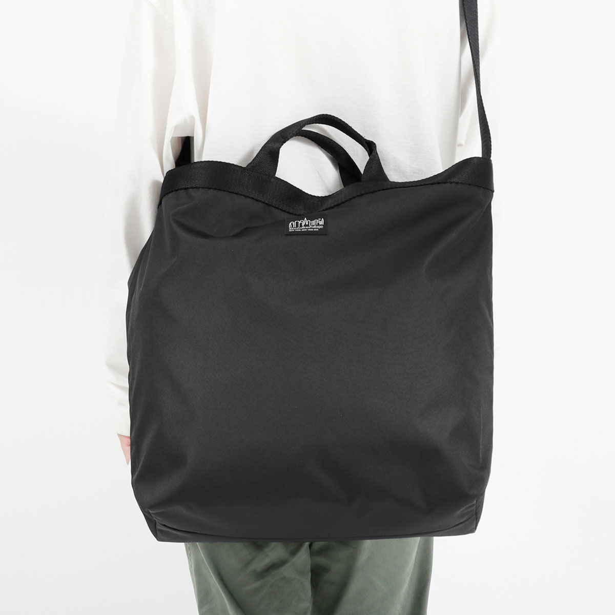 日本正規品 マンハッタンポーテージ ブラックレーベル ショルダーバッグ Manhattan Portage BLACK LABEL 2WAY B4  トート 大容量 MP1496-305PBL