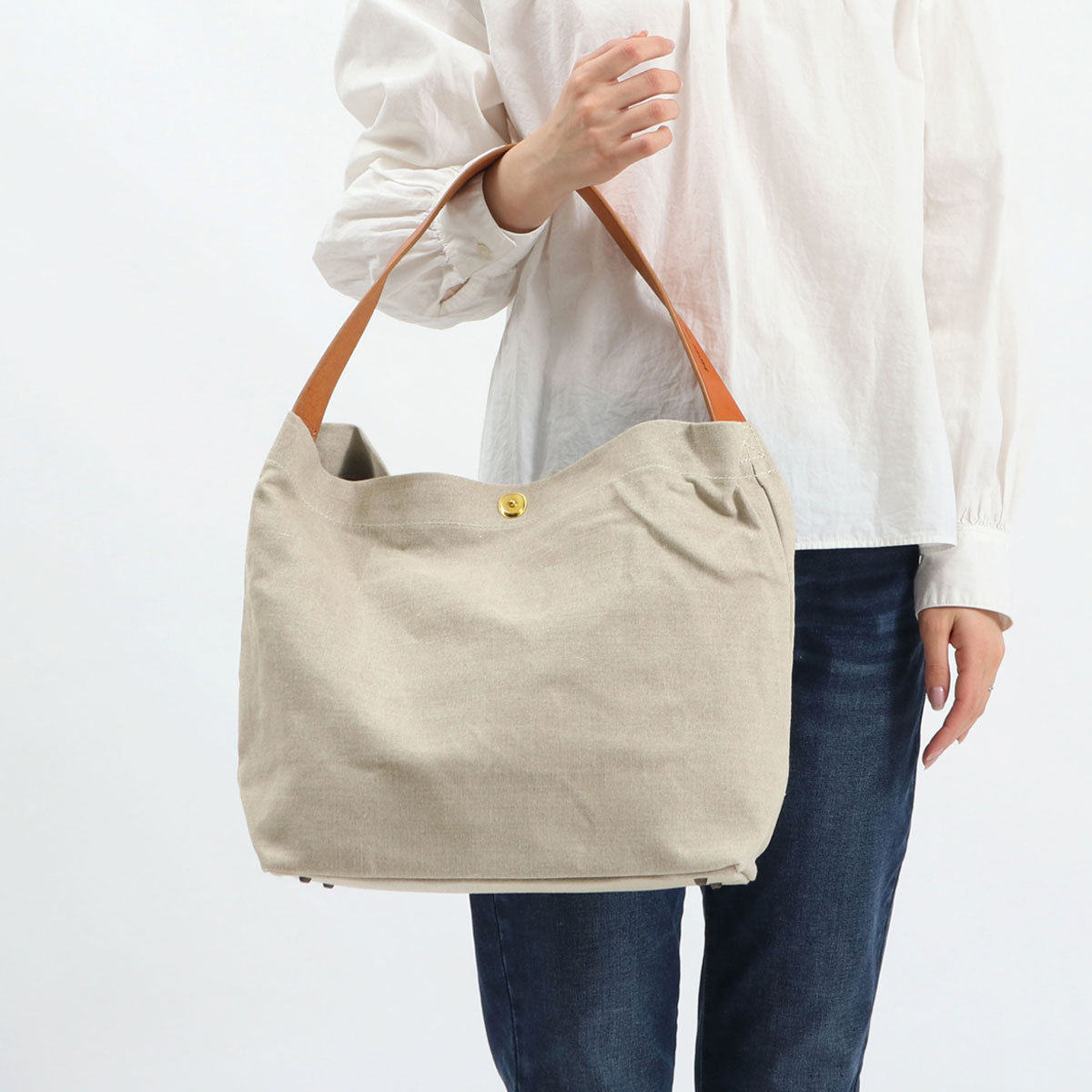 最大36%★5/3限定 MARINEDAY ショルダーバッグ マリンデイ LINEN CANVAS リネンキャンバス トートバッグ 2WAY  ショルダー バッグ 本革 レディース MINIFISH