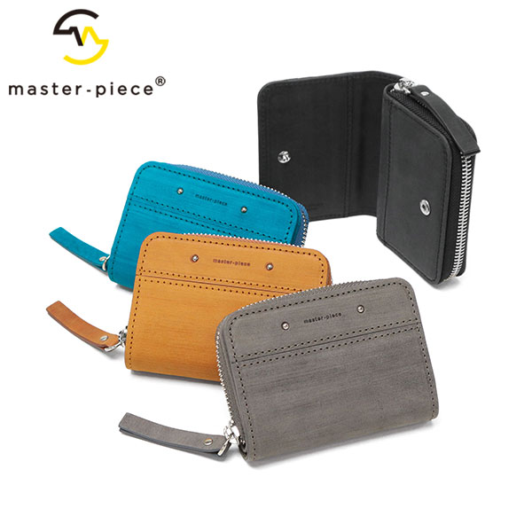 未使用級 展示品 マスターピース ミニ財布 小銭入れ 本革 コインケース