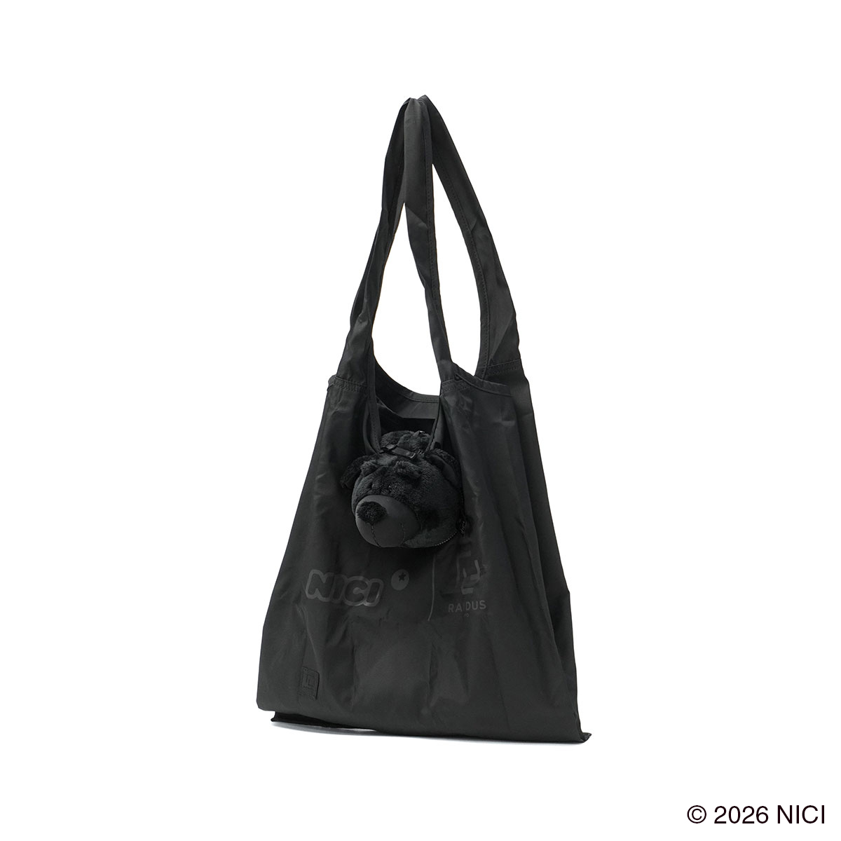 NICI ニキ エコバッグ ブラック クマ ベアー パッカブル NICI×RAMIDUS