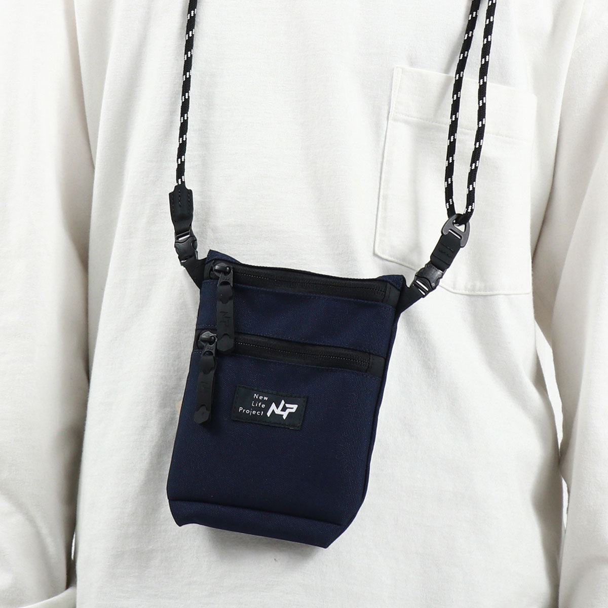 最大36%★9/2限定 ニューライフプロジェクト New Life Project ネックポーチ ECO CANVAS NECK POUCH  ショルダーバッグ 軽量 撥水 日本製 メンズ NLA211A07