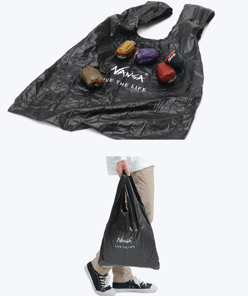 メール便】ナンガ エコバッグ NANGA POCKETABLE ECO BAG(LIVE THE LIFE) お買い物バッグ 折りたたみ パッカブル  弱撥水 超軽量 :NNG00006:ギャレリア BagLuggage - 通販 - Yahoo!ショッピング