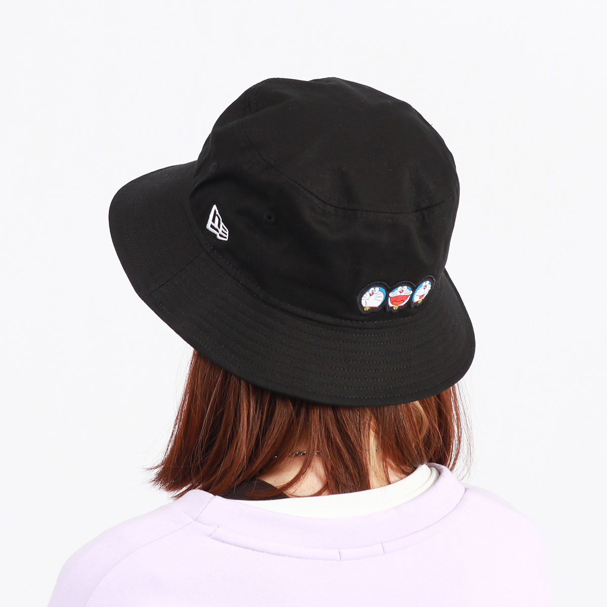 最大40%★10/28限定 正規取扱店 NEW ERA 帽子 メンズ レディース バケットハット 大きい ニューエラ バケハ コラボ バケット01  ドラえもん ウーブンワッペン