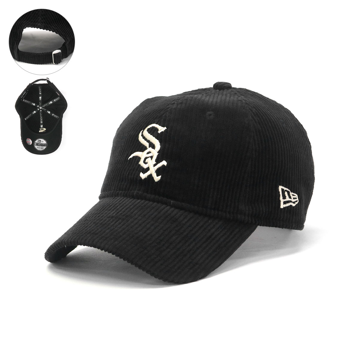 コーデュロイ 黒 キャップ ストライプ NEW ERA 最大42%☆7/29から 正規取扱店 キャップ 帽子