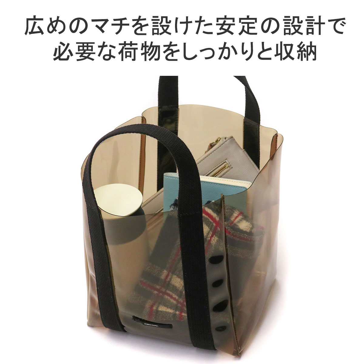 オーシバル トートバッグ ORCIVAL SQUARE TOTE トート バッグ クリア 