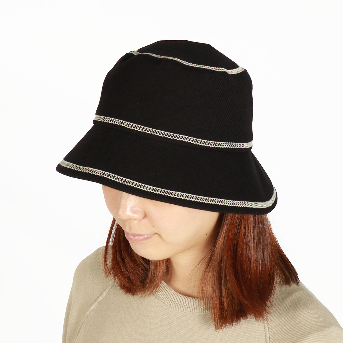 Water-Repellent Rip Stop Nylon Bucket Hat (black) | OVY