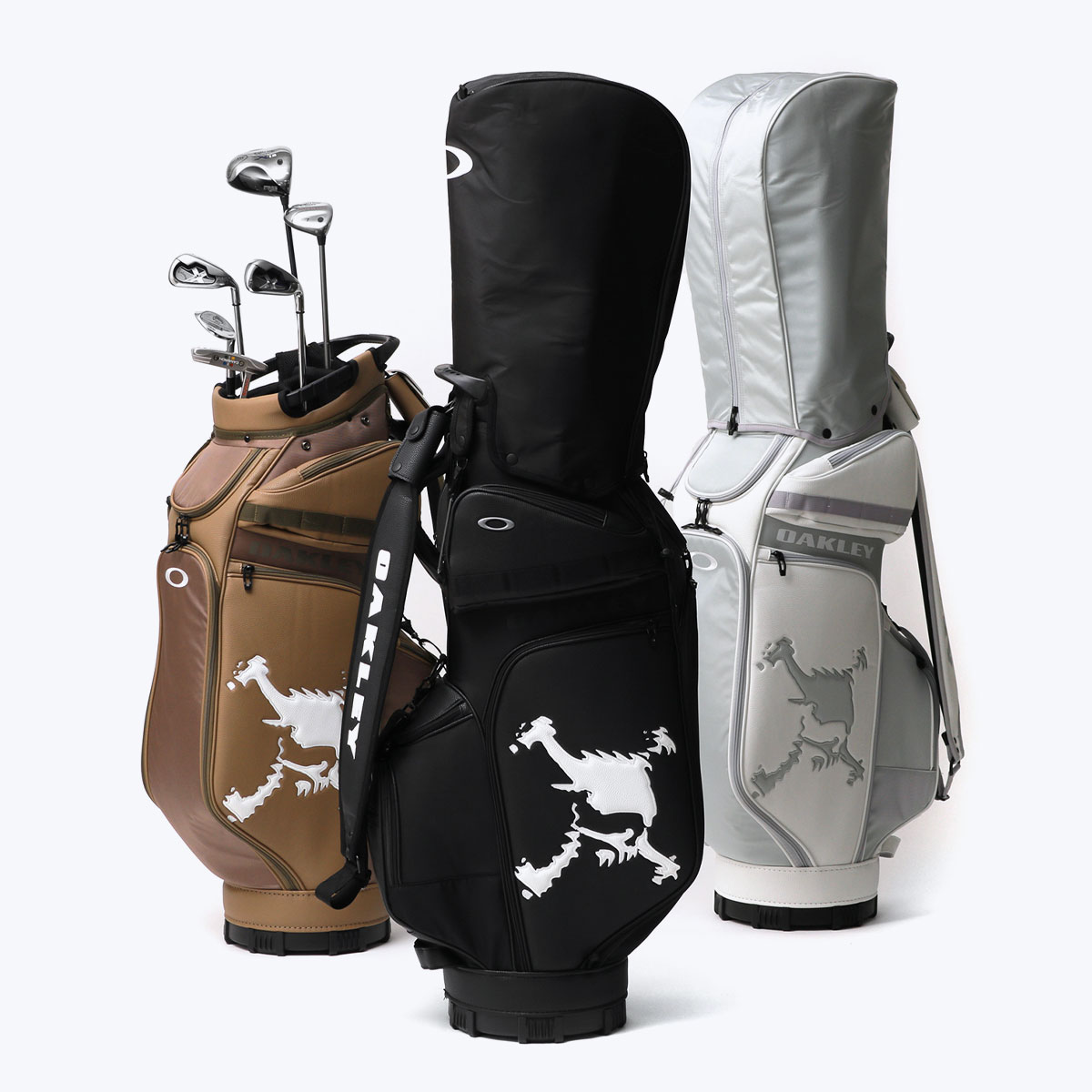 最大36%★4/9限定 オークリー キャディバッグ OAKLEY Skull Golf Bag 17.0 9.5型 47インチ 47インチ対応 5分割  カート ゴルフ メンズ レディース FOS901372