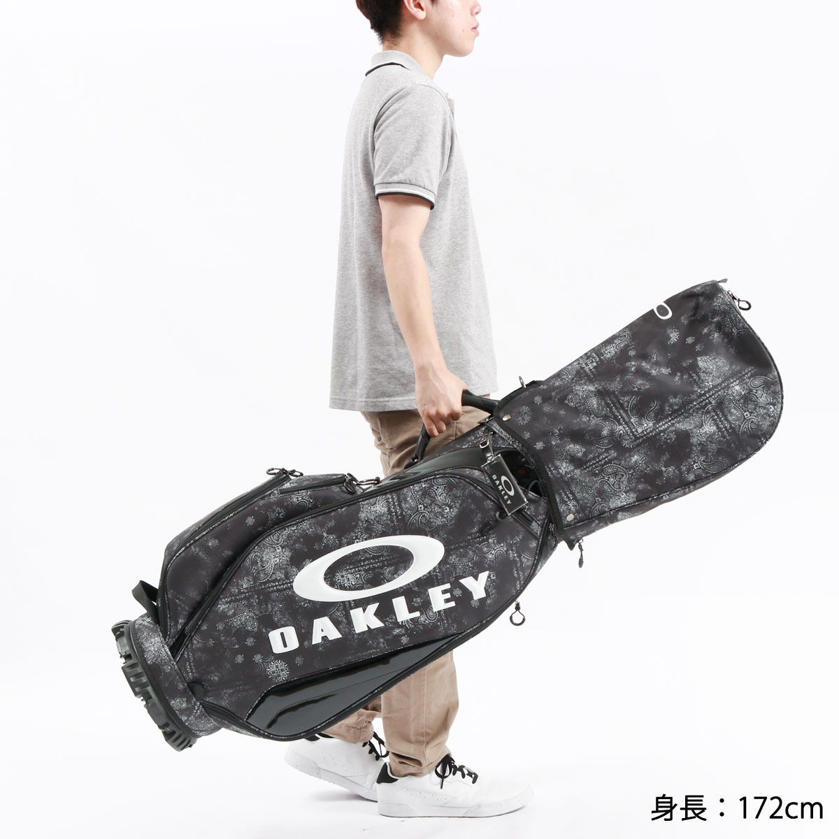 最大39%★5/1限定 日本正規品 オークリー キャディバッグ OAKLEY GOLF BAG 17.0 FW 9.5型 47インチ 5分割 カート式  ゴルフバッグ メンズ レディース FOS901534