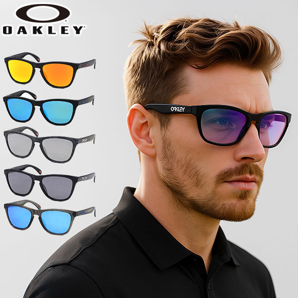 Oakley Frogskins サングラス クリア/青 Frogskins™ Lite Prizm Sapphire Matte Black アイウェア