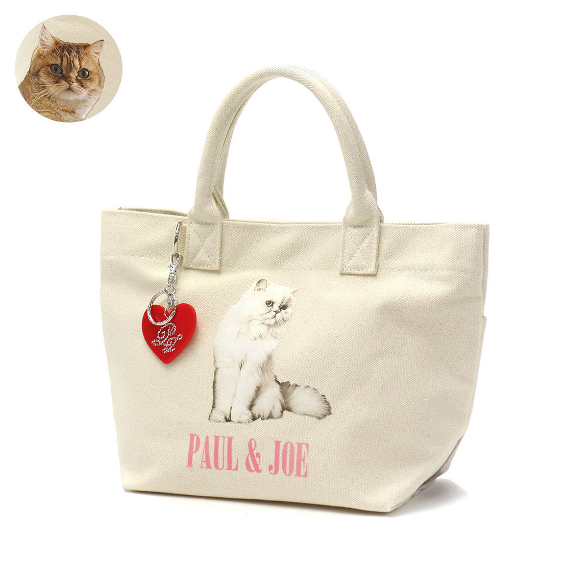 ポールアンドジョーアクセソワ トートバッグ PAUL＆JOE ACCESSOIRES キャンバス・フォトプリント ミニトート レディース 猫 PJA-B822｜galleria-onlineshop｜03