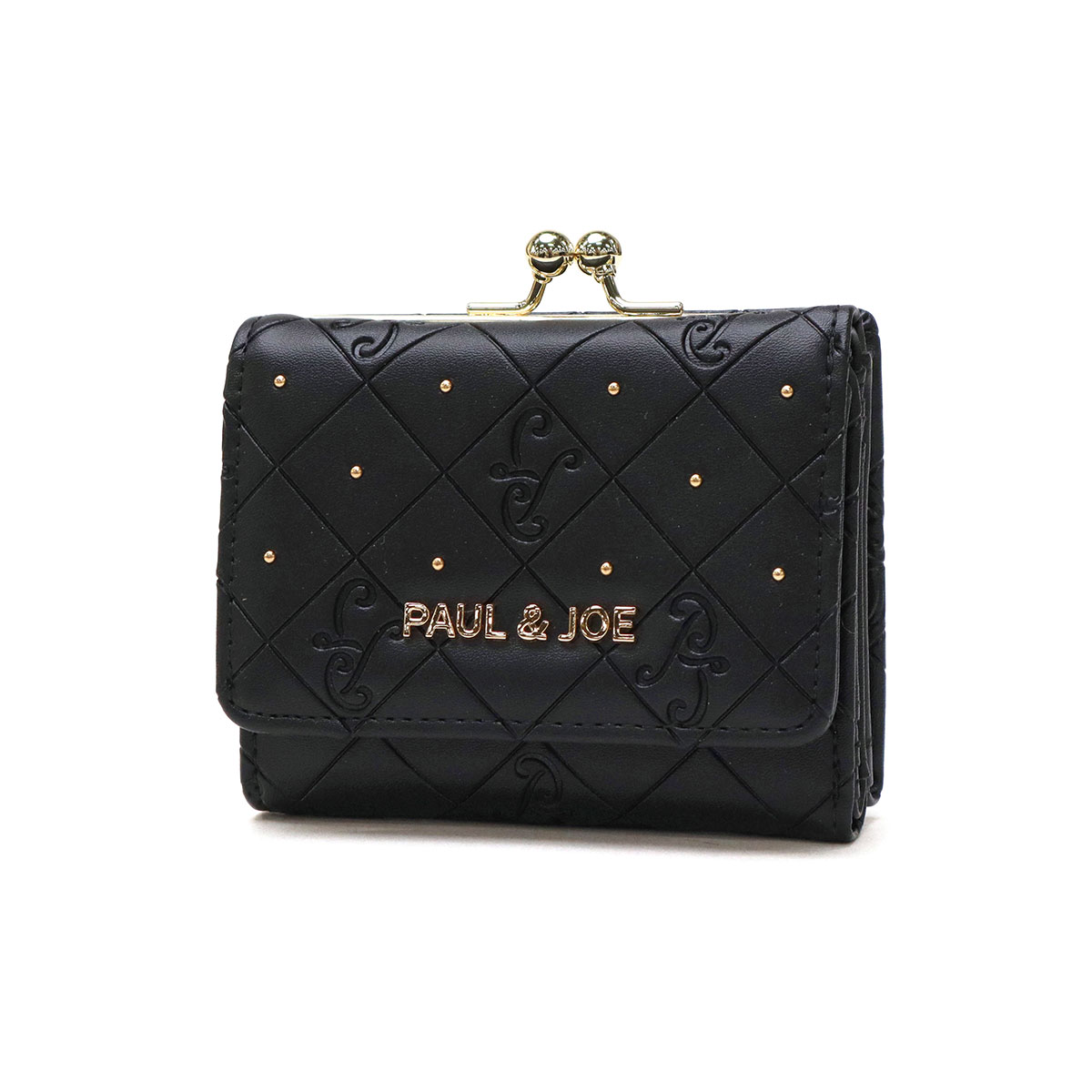PAUL & JOE ブラック三つ折り財布 PAUL&JOE 最大31%☆7/25限定 PAUL＆JOE ACCESSOIRES 三つ折り