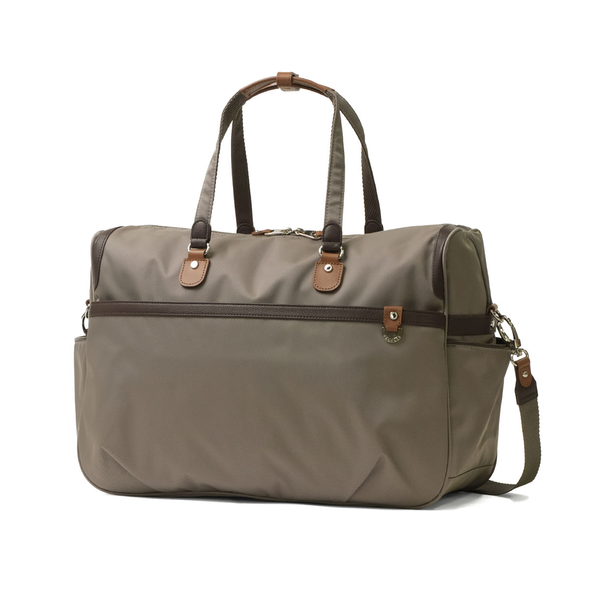 【レスポートサック】モノグラム 2way ボストンバッグ 大容量 グレージュ×茶 PROGRES 最大51%☆6/14限定 プログレ ボストンバッグ レディース 大