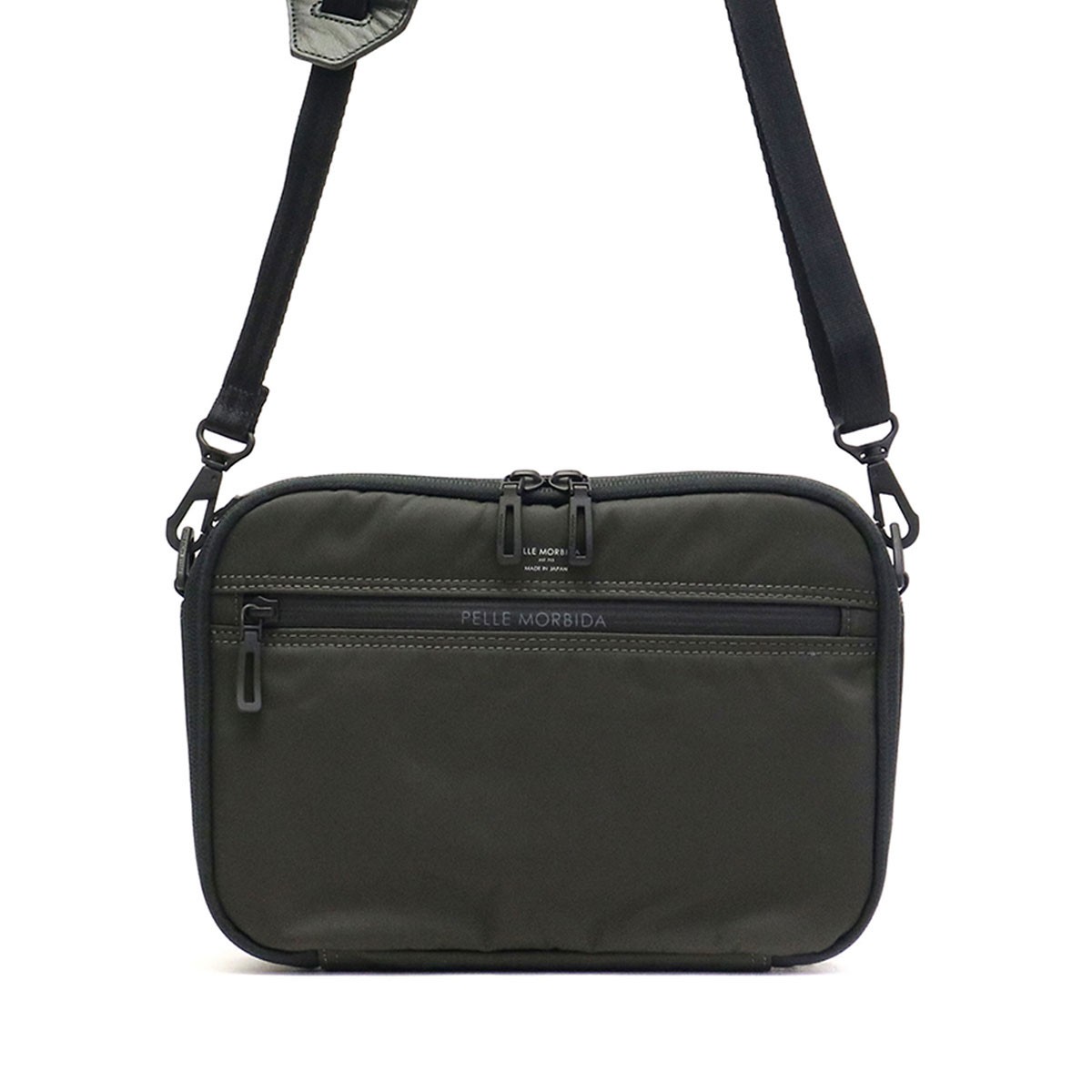 ペッレモルビダ　オールレザー　ショルダーバッグ　チャーム　ロゴファスナー　トープ PELLE MORBIDA 最大43%☆8/15限定 ケアセット＋選べるノベルティ