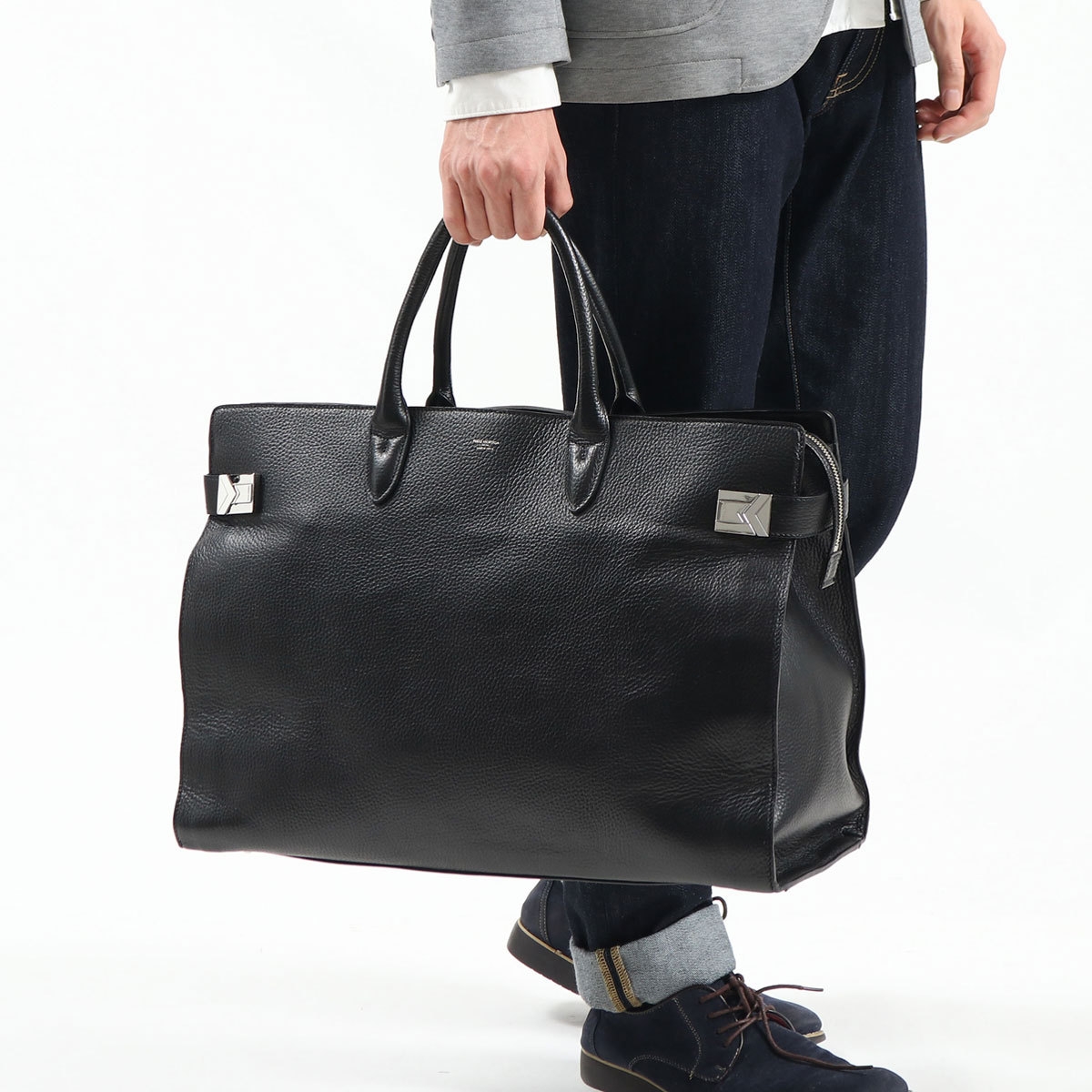 ペッレ モルビダ PELLE MORBIDA ボストンバッグ チャコールグレー