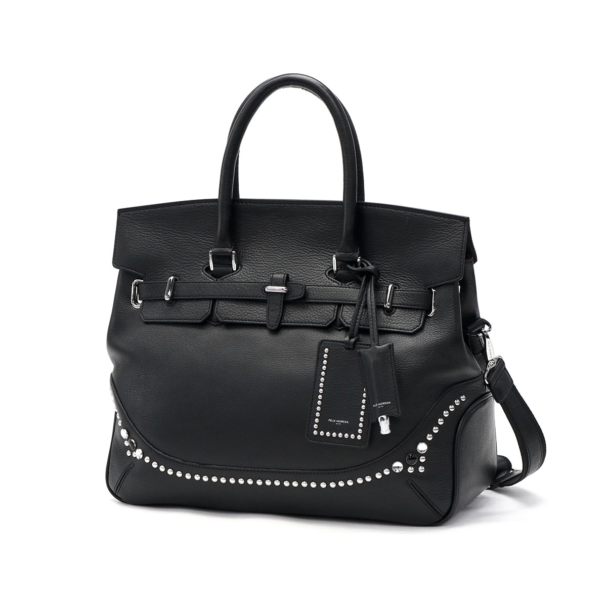 美品 PELLE MOLBIDA フラップ ボストンバッグ キャンバス ブラウン MB025A-フラップボストンバッグ(Lサイズ) | PELLE MORBIDA